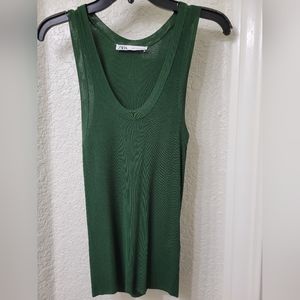 Zara extra fine ribbed knit top - L